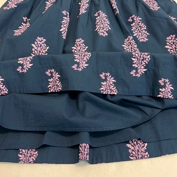 J. Crew Smocked Puff Sleeve Cotton Poplin Dress Budding Branch Print Size XS - Picture 14 of 17